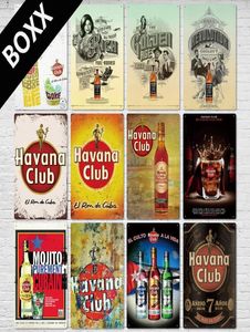 Havana Club Rum Vintage Metal Tin Znaki retro piwo litery wydrukowana tablica do baru pub club man jaskiniowy dekoracje ścienne 5365033