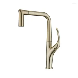 Kitchen Faucets Pulling Type Stretching Sink Basin Accessories Rotating Faucet Chrome