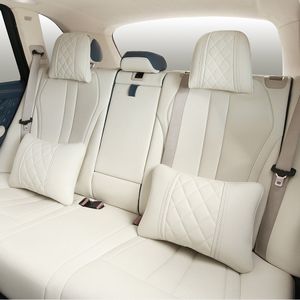 Nappa Leather Car Headrest Lumbar Pillow Seat Rest Cushion for Mercedes Benz Maybach S-Class Rest Support Pillows Accessories