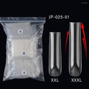 False Nails 504pcs/Bag 3XL Akryl Ballet Coffin Nail Tips No C Curve Half Cover Extra Long Press på Salon Tip Tools