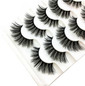 2020 Nya 5 par 100 Real Mink Eyelashes 3D Natural False Eyelashes Mink Lashes Soft Eyelash Extension Makeup Kit Cilios 793287860