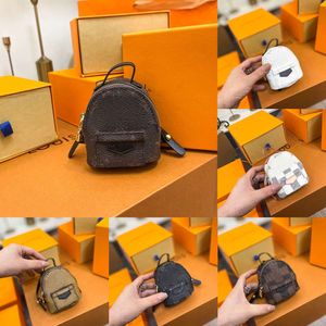 Luxury designer Letter Plaid Unisex Coin Purses Classic Brand Womens Mini cute Backpack Wallets with Keychain Brand Mens Storage Clutch Bag Handbags Pendant Charms