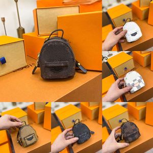 Luxus-Designer-Unisex-Geldbörsen mit Buchstaben-Karomuster, klassische Marke, Mini-Rucksack-Geldbörsen für Damen mit Schlüsselanhänger, Marken-Herren-Aufbewahrungs-Clutch-Tasche, Handtaschen-Anhänger-Charms