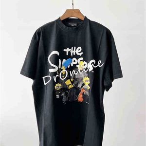 Hemd Bbalencaigas Designer 22ss Simpson Tee Kurzarm-T-Shirt
