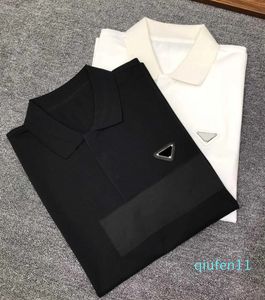 T-shirt con pannello girocollo a maniche corte con stampa in cotone colore nero bianco