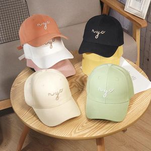 Bola bonés nyc carta boné de beisebol mulheres algodão macio top moda hip hop para homens snapback verão feminino casual chapéu viseira