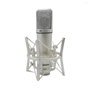 Mikrofony metalowy profesjonalny mikrofon kondensator U87 Studio do gier komputerowych nagrywanie podcastu podcastu YouTube
