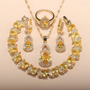 Colar brincos conjunto médio oriente acessórios de luxo dubai cor ouro festa de casamento pulseira ajustável tamanho do anel