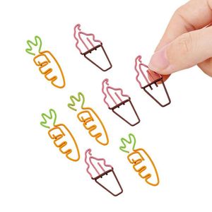 100pcs/lot Cartoon Fruit Metal Mini Paper Clip DIY Decoration Notes Letter Office School Student Supplies