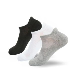 スポーツソックスTianyijian Black White Gray Three Peace Solid Color Short Tube Sock Blended Sweatable Swea