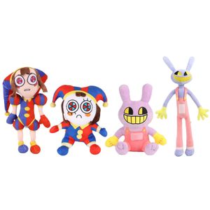 Bonito engraçado palhaços de circo brinquedos de pelúcia incrível coringa coelho plushies dos desenhos animados recheado animado palhaço bonecas crianças playmate presente brinquedos