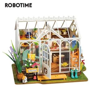 Accessori per la casa delle bambole Robotime Rolife Dreamy Garden Casa delle bambole fai da te in miniatura Mini kit in legno giocattolo 3D Diorama per bambini 231109