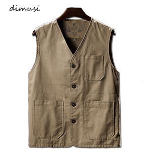 Coletes masculinos Dimusi Summer Summer's Colets Casual Homem Casual Algodão Roupa de Mesh Respirável Jackets Sleeveless Man Outwdoor Fishing Coloats Clothing 8xl 230410