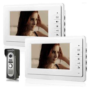 Videodörrtelefoner Smartyiba Home Security Intercom ir Camera 7'Inch Monitor Wired Phone Doorbell SpeakePone System