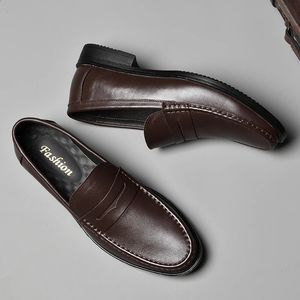 Men Flats Loafers Dress Mocassin Casual Slip On Driving Walking Hollow Out Italian Shoes Genuine Leather