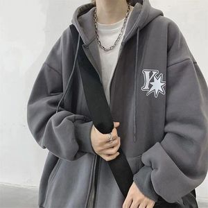 Kvinnors hoodies Letter Print Zip Up Hoodie Sweatshirts Women Dark Street Hiphop Printing Fashion High Y2k Style Cardigan Clothing