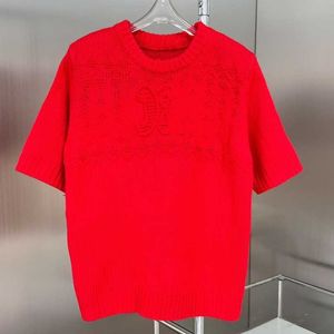 Luxury Designer women t shirt 2023 Summer Net Red High Edition Loose Simple Versatile Round Neck Sleeve T-Shirt