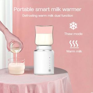 Flaskvärmare sterilisatorer# bärbar baby mjölk flaska varmare trådlös mjölkvärmare avfrostning uppvärmning Dubbelläge 4 nivåer Temperatur Inbyggt batteri 231109