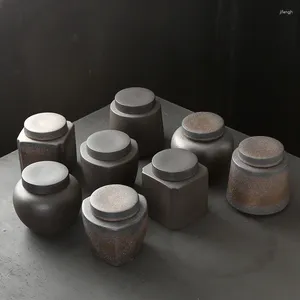 Depolama Şişeleri Ev Seramik Tankları Ev Mühürlü Nem Korumalı Şişe Stoare Somun Kahve Fasulyesi Mağazası Çay Caddy El Yapımı