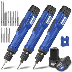 Skruvmejslar Handkit Mini Electric Screwdriver Kit DC 12V trådlös laddningsskruvmejselborrbit med 12 batchbearbetningshuvuduppsättningar 230410