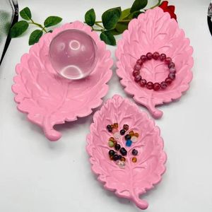 Jewelry Pouches Factory Wholesale Metal Leaf Holder Bracelet Sphere Tumbles Stone Multifunctional Storage Tray Office Ornaments