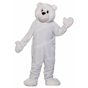 Costumi della mascotte dell'orso polare carino di Halloween Personaggio a tema dei cartoni animati di alta qualità Carnevale Unisex Adulti Taglia Vestito Festa di Natale Vestito per uomo Donna