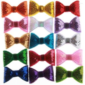 Acessórios de cabelo 5pcs 5cm moda brilhante lantejoulas arcos para meninas apliques arco headbands cabeça de pano