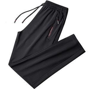 Men's Pants Summer breathable mesh black sports pants Men's jogger sports pants Men's casual track pants 7XL 8XL 9XL 230410