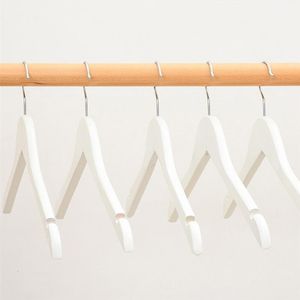 Hangers Racks White coat hanger Solid wood hanger Sweater hanger wide shoulder wooden hanger 230408