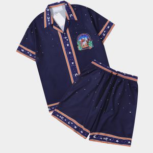 Heren bloemenprintoverhemden Casual button-down Hawaiiaans overhemd met korte mouwen, geschikt voor zomerstrandontwerperoverhemden