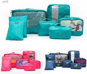 Diaper Bags 7pcs/set Maternity Diaper Bag Mommy Bag Clothes Packing Cube Luggage Organizer Sets Travel Storage Bag Home Storage Travel BagsL231110