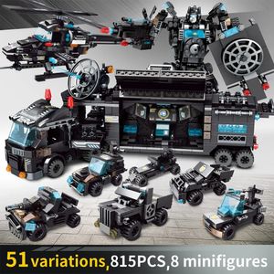 Soldier City Station Commaut Siedziba Bloków Build Blocks Truck SWAT Figure Figur