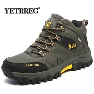 Sapatos de segurança da marca botas de neve de inverno dos homens de pelúcia quente tornozelo botas de couro à prova dwaterproof água ao ar livre masculino caminhadas botas sapatos de trabalho tamanho 39-47 231110