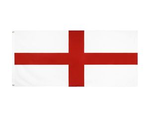 In Stock 3x5ft 90x150cm Hanging White Background Red Cross UK England Flag And Banner for Celebration Decoration2094457