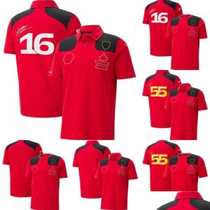 Forma 1 2023 Team T-Shirt F1 Camisas Motorsport Driver Red T Shirt Respirável Manga Curta Jersey Drop Delivery Dhbjk