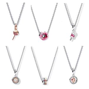 Pandoras halsband Vackert halsband S925 Silver Love's Secret Language Light Luxury Senior Collar Necklace Valentine's Day Pandoras Box Charms Halsband Pandoras