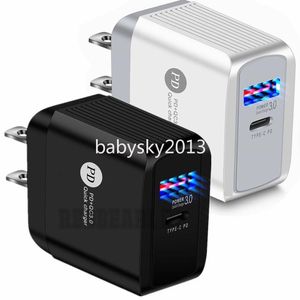 Carregador 18W tipo c UE EUA Ac Home Travel Carregamento rápido USB-C PD Adaptador de carregadores de parede para iPhone 11 12 13 14 15 Samsung PC xiaomi carregador de energia B1 com caixa