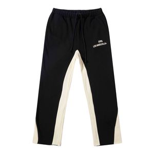 23fw Autumn Winter Europe German Patchwork Flared Pants Trousers Bell-bottoms Casual Drawstring Sweatpants Men Women Jogger Slim Fit