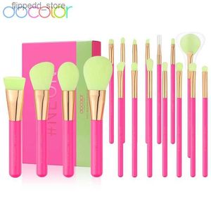 Makeup Brushes Docolor Makeup Brushes Set Blush Eyeshadow Eyebrow Face Foundation Powder Cosmetic Tool Professional Eyes Make Up Lip Bursh Gift Q231110