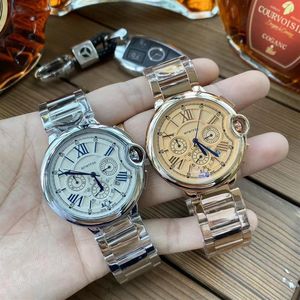 Good Quality Fashion Brand Watches Men's Multifunction style stainless steel band Quartz wrist Watch All dials can work CA29220V