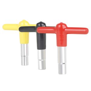 Drum Tuning Key Adjustment T-Wrench Zinc Alloy Percussion Musical Instrument Accessories Tool With Silicone Protective Sleeve