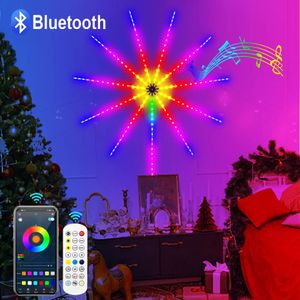 Weitere Event- und Partyzubehör, Feuerwerk-Licht-LED-Streifen-Set, RGBIC 5050, intelligente Bluetooth-USB-Steuerung, Traumfarben-Musik-Synchronisation für Weihnachts-Heimdekoration 231109