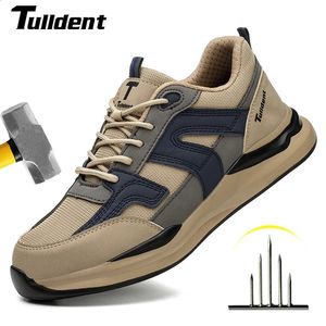 Safety Shoes Summer Air Cushion Work Safety Shoes For Men Women Breathable Work Sneakers Steel Toe Shoes Anti-puncture Safety Protective Shoe 231110