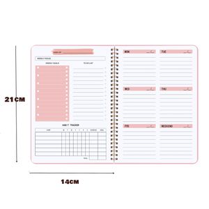 Notepads HCKG A5 Agenda Planner Notebook Diary Weekly Goal Habits School Stationery Calendar 230408