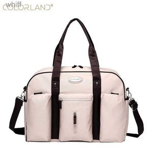 Sacos de fraldas Colorland Moda Múmia Maternidade Bolsa de fraldas Mochila de grande capacidade Bolsa de viagem Mochila de enfermagem para cuidados com o bebê Mulheres'sL231110