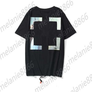 20ss Fashion Men's T-shirts Br Ow New "kiss" Kissing Series Oil Painting Direct Spray Women's T-shirt Loose and Versatile Short Sleeves