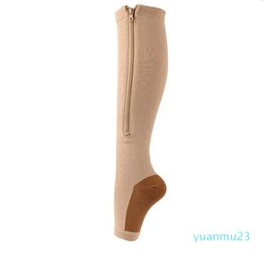 Sports Socks Socks de compressão de meias com zíper com Zip Chaussette de Medias Compreseion 22