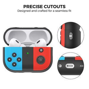 Gioco di personalità Copertura per cuffie per console per Airpods Pro 2 Custodia protettiva in silicone Protezione per auricolari Apple AirPods Pro 2a generazione Set di cuffie Shell