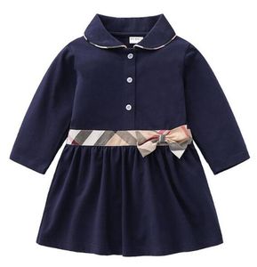 2023 -BABY GIRLA KRICASS SURES Summer Polo Neck Sukienka z krótkim rękawem