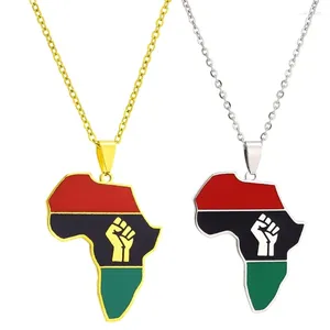 Anhänger Halsketten Afrika Karte Halskette Land Umriss Schlüsselbein Kette Choker Schmuck